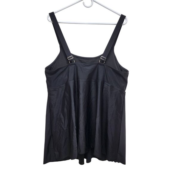Holipick Womens Black Plus Size Swim Dress Adjustable Straps Size 20W - Picture 4 of 8